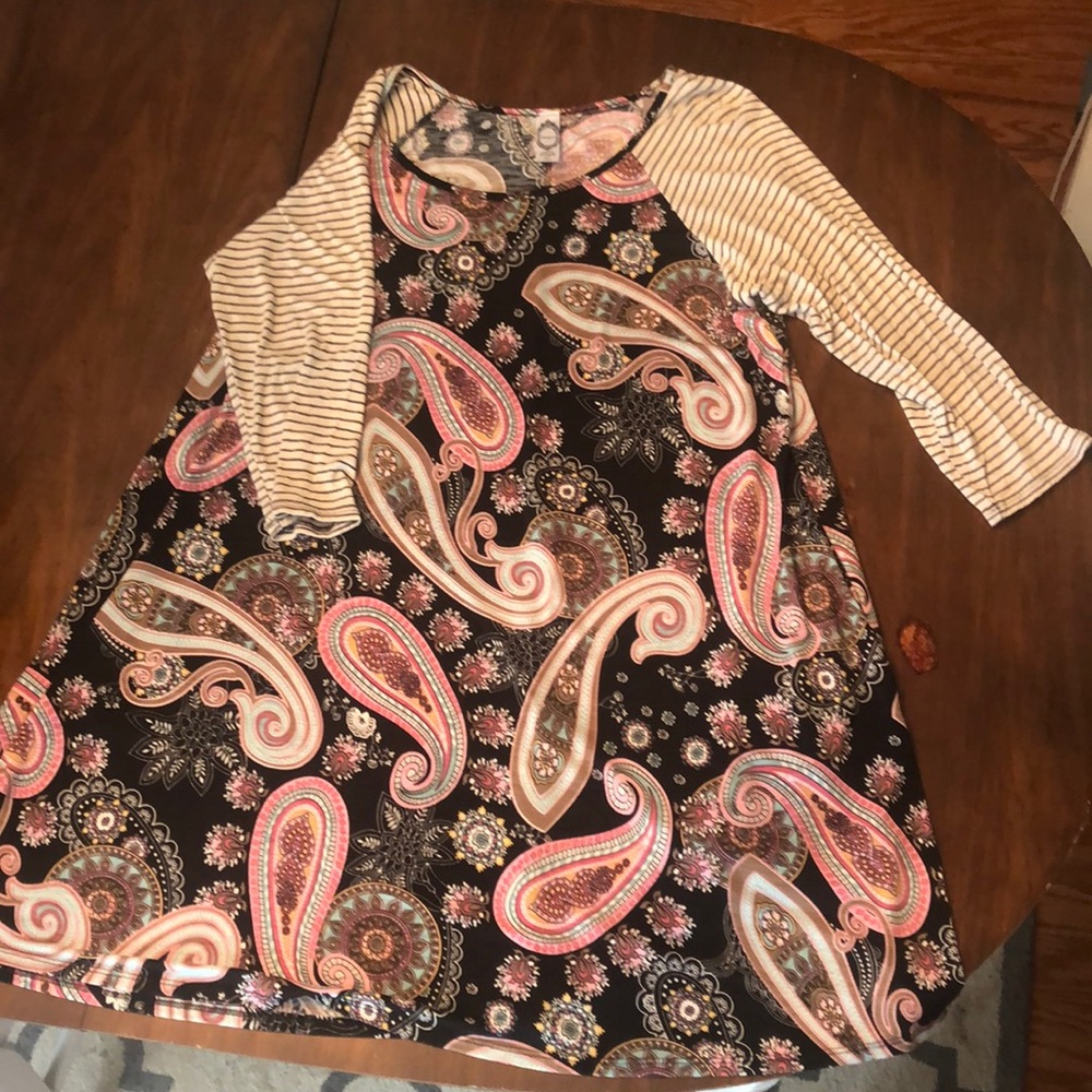 3 quarter length sleeve paisley dress size L